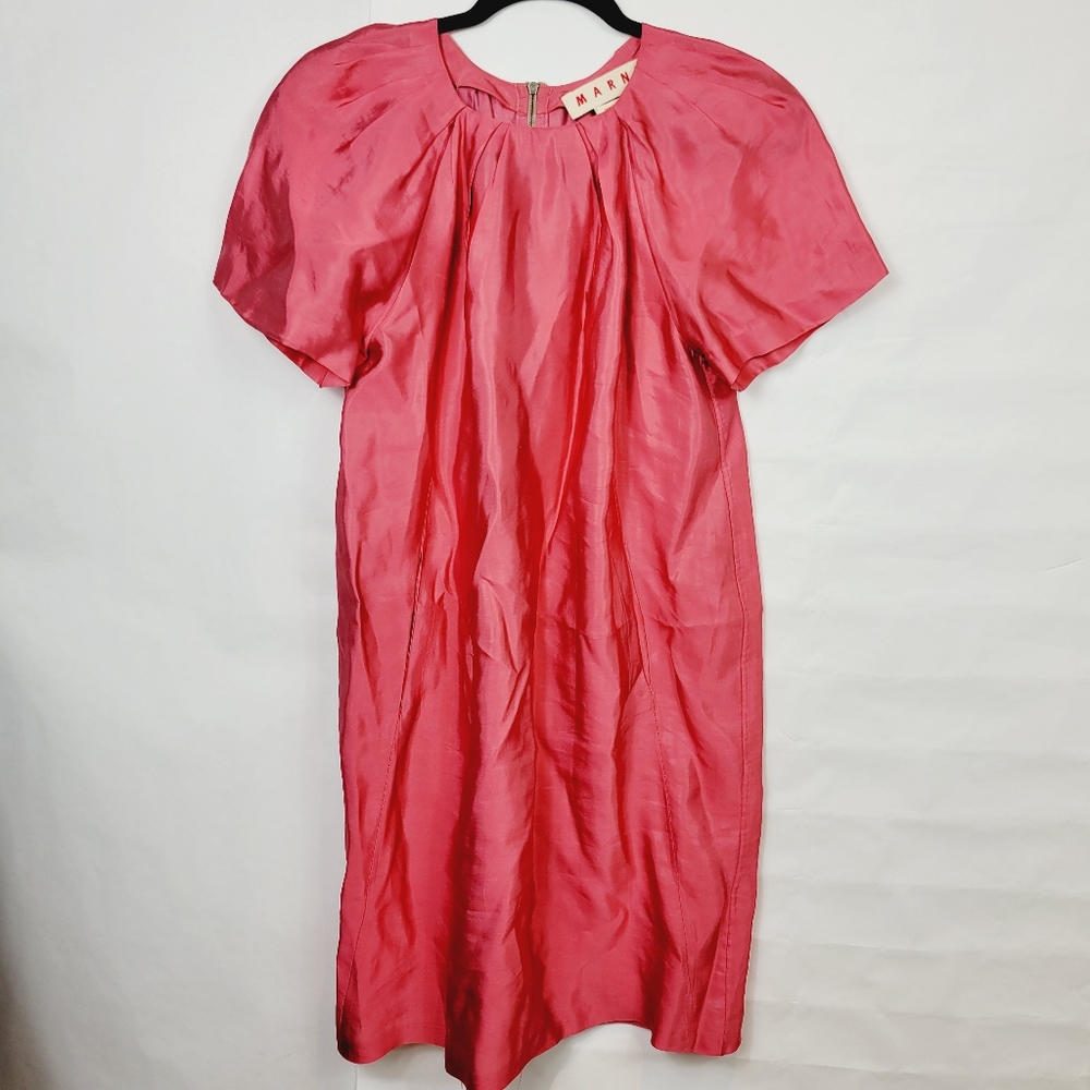 Marni puff sleeve mini dress